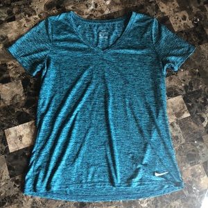 Teal Nike Dri Fit V-Neck